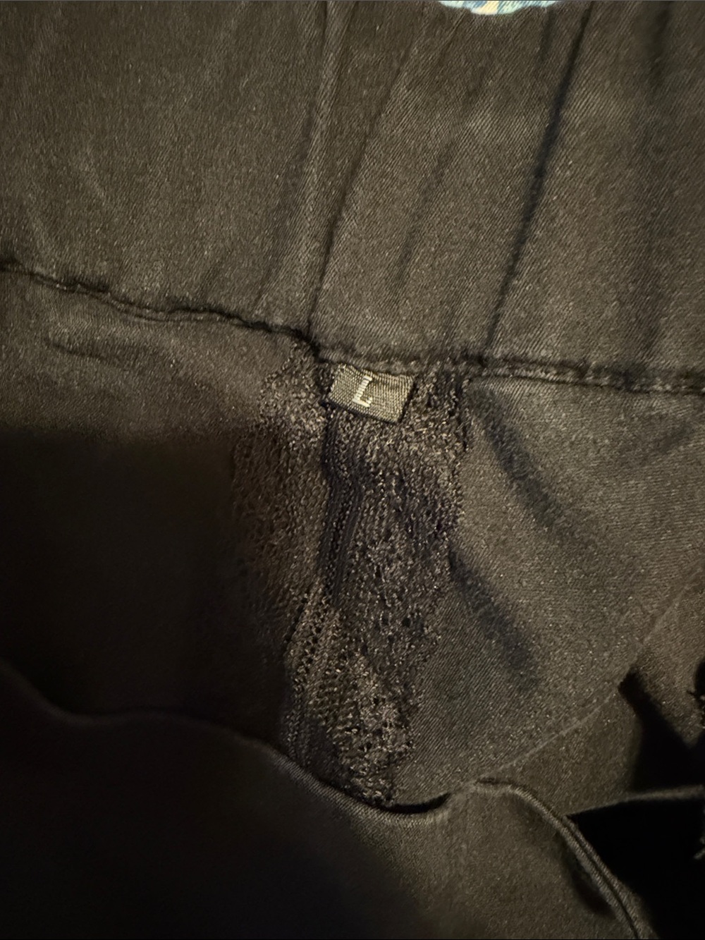 Black Women's Ruffle Layered Shorts - Picture 3 of 3